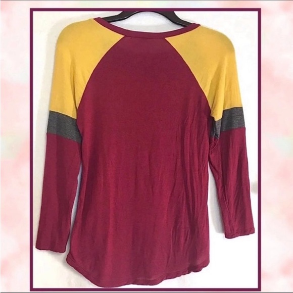 EUC JRS S FOLLOW YOUR HEART GRAPHIC T SHIRT RED & YELLOW ATHLEISURE STREETWEAR - Picture 4 of 12